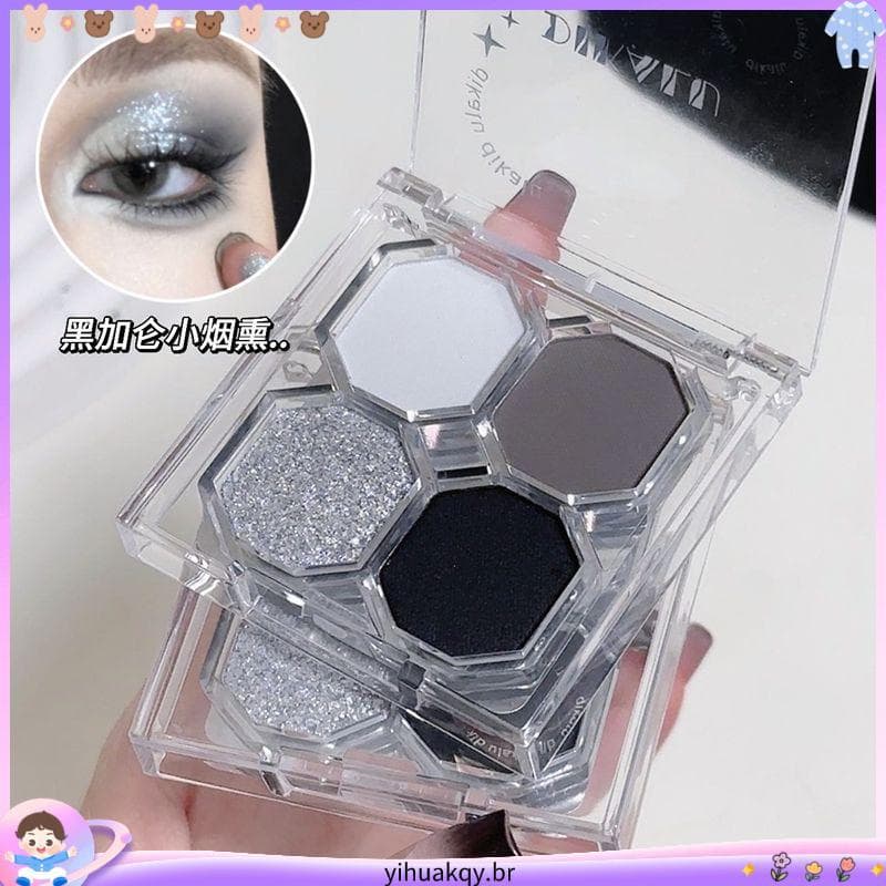 Loja Venda quente Millennium Hot Girl Groselha Preta Pequena Fumada Paleta de Sombras de Quatro Cores Retro Série Escura