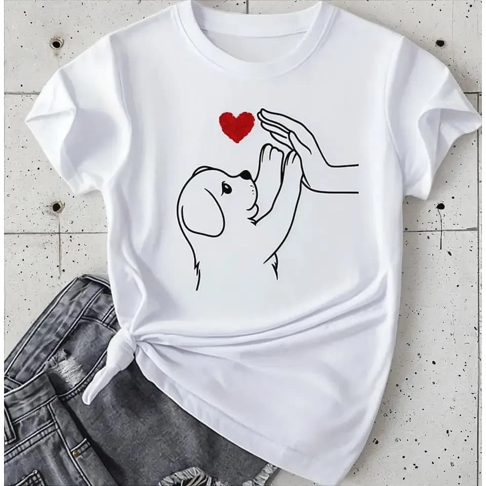Camiseta Blusa Feminina Estampado T-shirt Confortável Macia