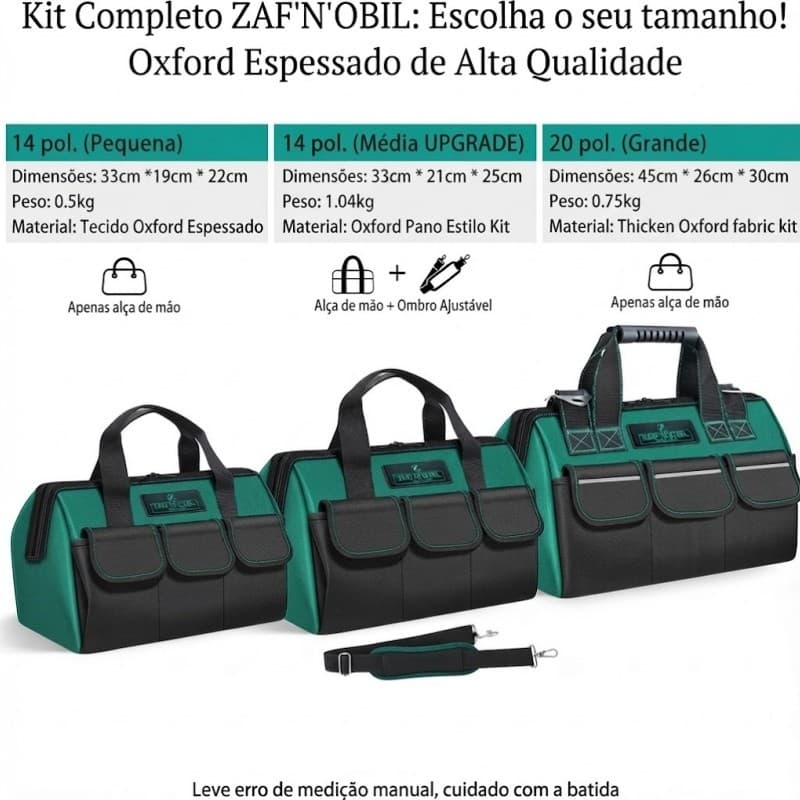 Bolsa de Ferramentas ZAF'N'OBIL Multi-funcional Lona Engrossa Portátil Para Manutenção Eletricista Forte e Durável Kit C