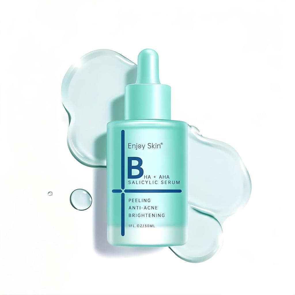Sérum de Ácido Salicílico BHA+AHA: Rico em Nicotinamida e Essência de PHA, Peeling Esfoliante Avançado para uma Pele Mai