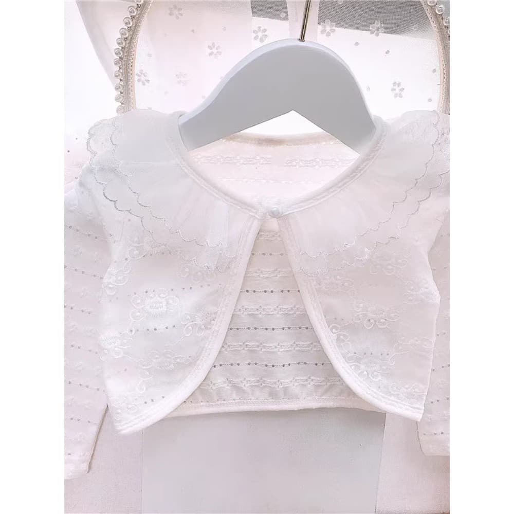 Feminino bebê estilo coreano primavera verão novo produto xale de manga comprida bebê estilo Super ocidental roupas de a