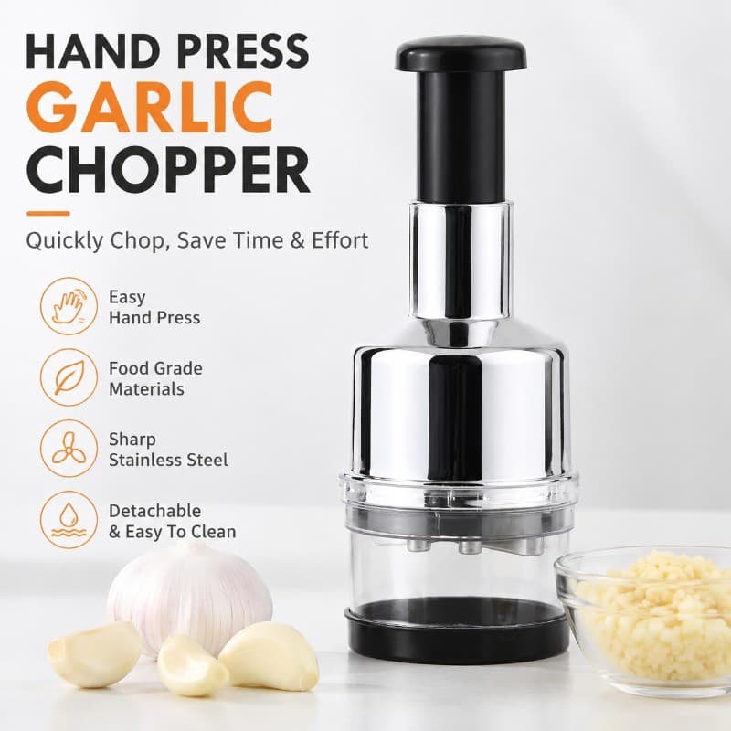 Prensa De Alho Em Aço Inoxidável , Triturador E Picador Manual , Multiuso De Gengibre Cebola Para Cozinhar Na Cozinha
