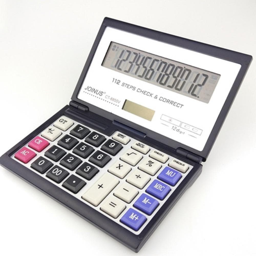 Calculadora Dobrável , Solar Portátil De Escritório Financeiro De 12 Dígitos