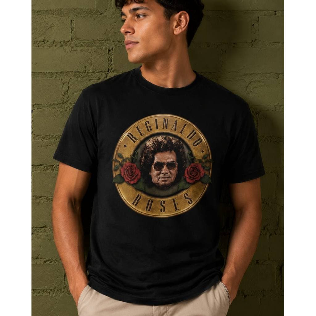 Camiseta Basica Rock in Roll Reginaldo Guns Banda Meme Reginaldo Rossi