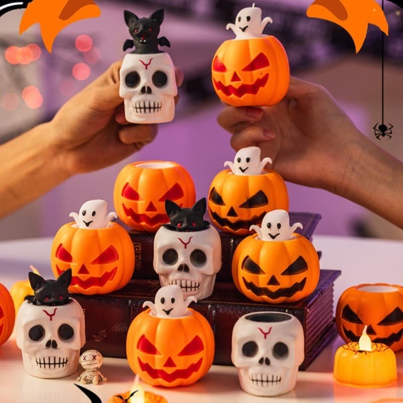 Abóbora Fantasma Brinquedo De Descompressão Borracha Termoplástica Squeeze Bola Saltitante Crianças Brinquedos Decoraçõe