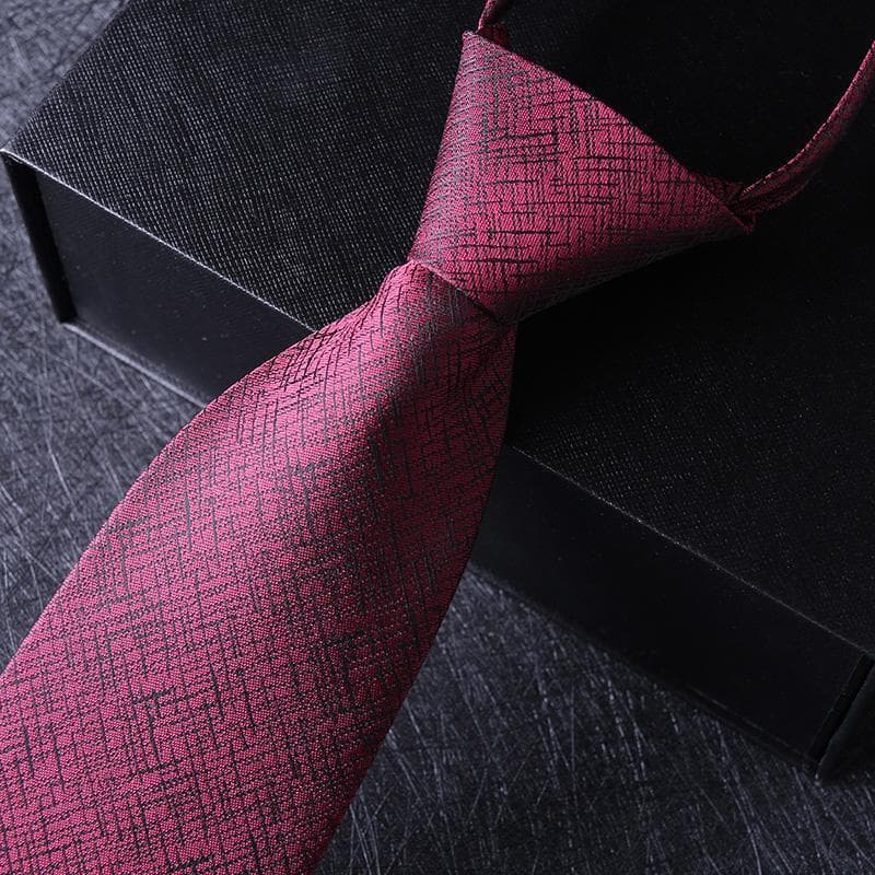 Gravata vermelha masculina estilo zíper roupa Formal casamento noivo negócios versão coreana pessoas preguiçosas sem nós