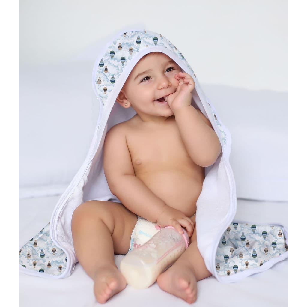 Toalha Com Capuz Bebê Vivaldi Azul