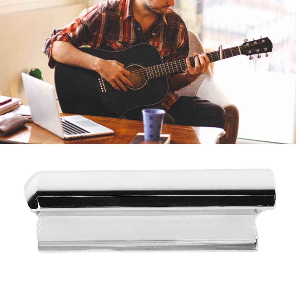 Barra de tom de guitarra de aço inoxidável, acessório deslizante elétrico de dedo para vibrato nítido, toque suave e