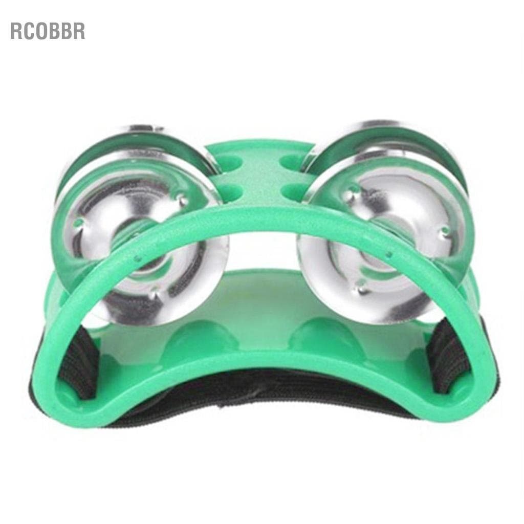 Rcobbr Percussão de pandeiro de pé com instrumentos musicais Jingle Bell para tambor de guitarra