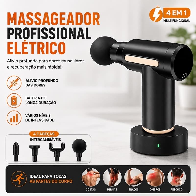 Pistola de massagem portátil para massageador muscular elétrico profissional Dibea