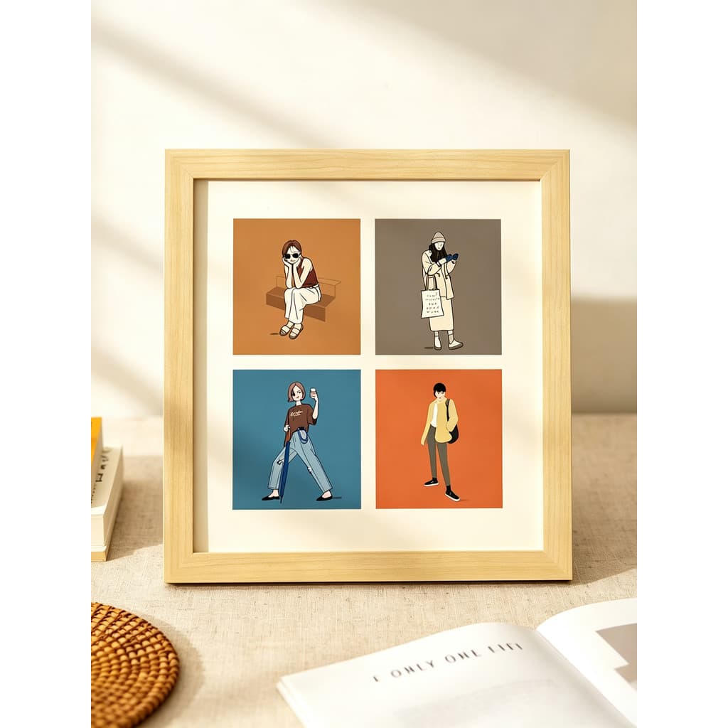 Simples quadrado quadrado quadrado quadrado quadrado grade moldura de foto atacado artesanal diy ornamentos pintura mont