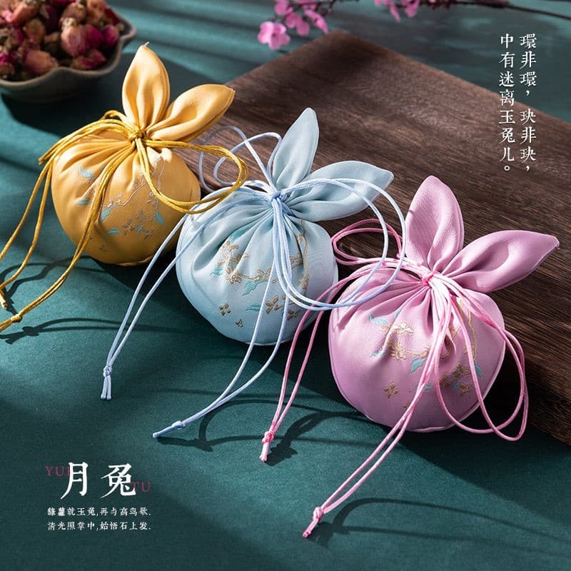 Saquinho de coelho Mid-Autumn Festival saquinho vazio saquinho de lavanda Hanfu portátil antigo bolsa ornamentos present