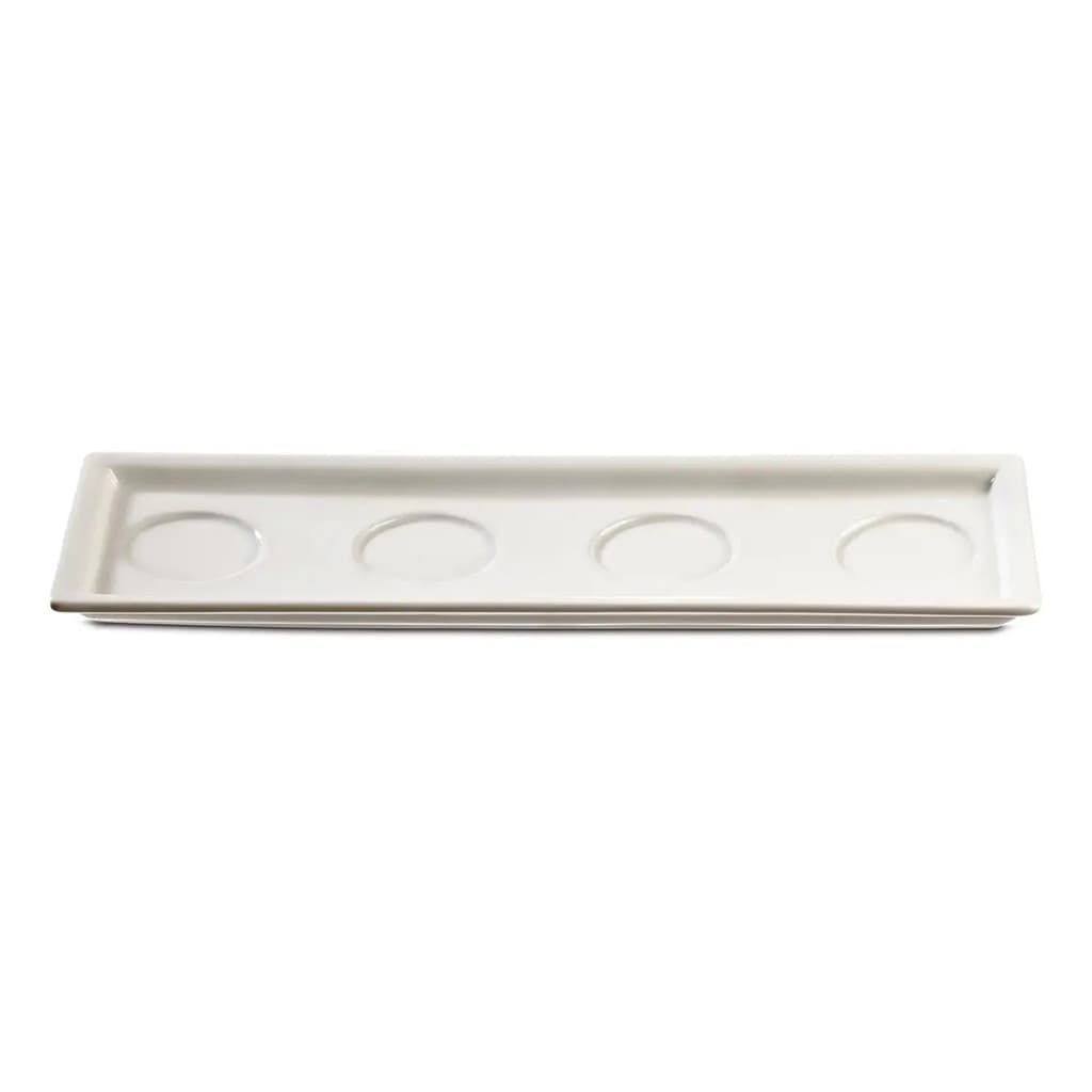 Bandeja Travessa Retangular Porcelana Finger Food Branca