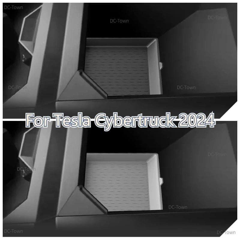 Caixa De Apoio De Braço Almofada De Silicone Para Tesla Cybertruck Anti Deslizamento Armazenamento Esteira Cyber Captado