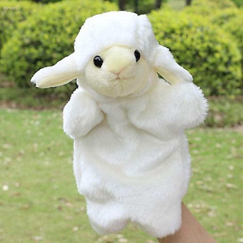 Fantoche De Mão Animal ADAMES , Boneca De Pelúcia De Animais Ovelha , Bonecos Macios , Fantoches De Crianças De Lobo
