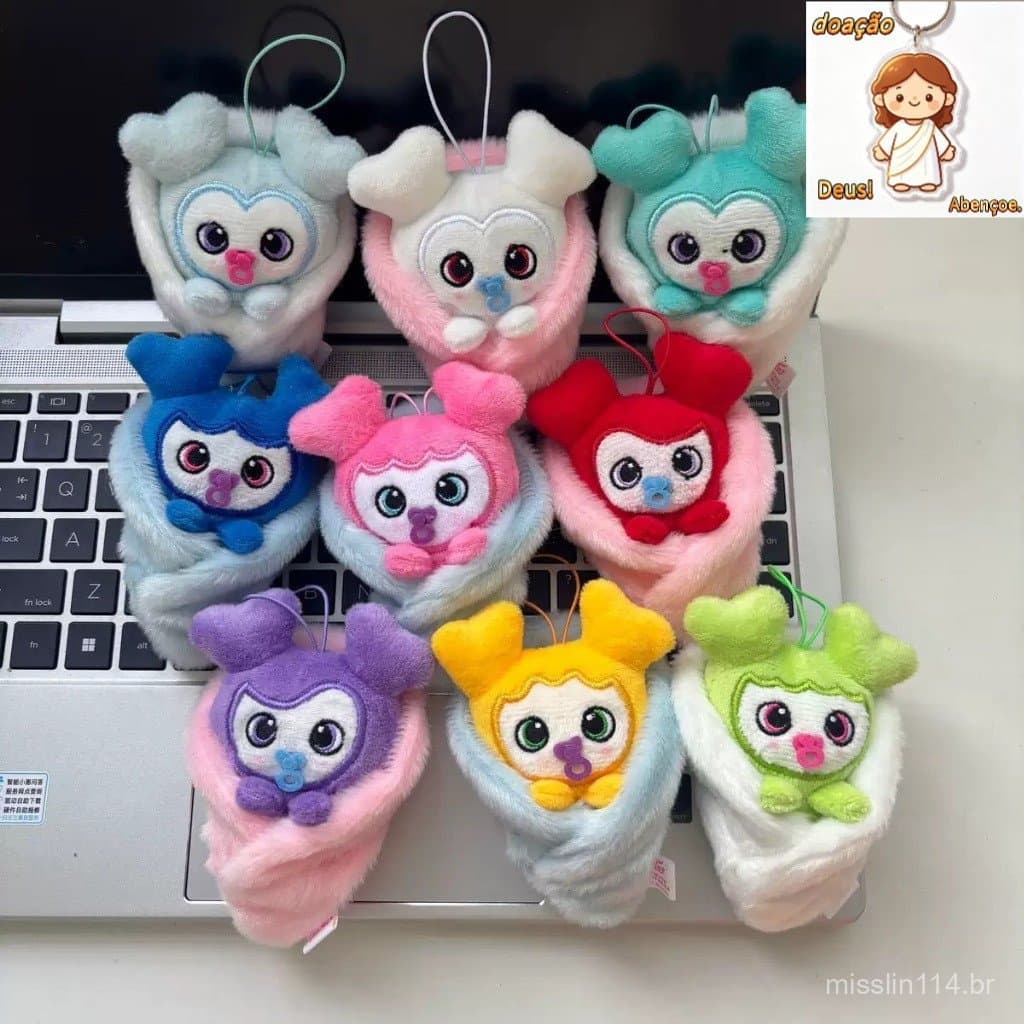 Chaveiro de Pelúcia Adorável com Tema de Ídolo Kpop TWICE, Acessório para Bolsa