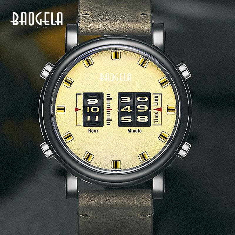 Relógio de quartzo de venda quente exclusivo Design de rolo legal relógio esportivo criativo masculino moda relógio de q
