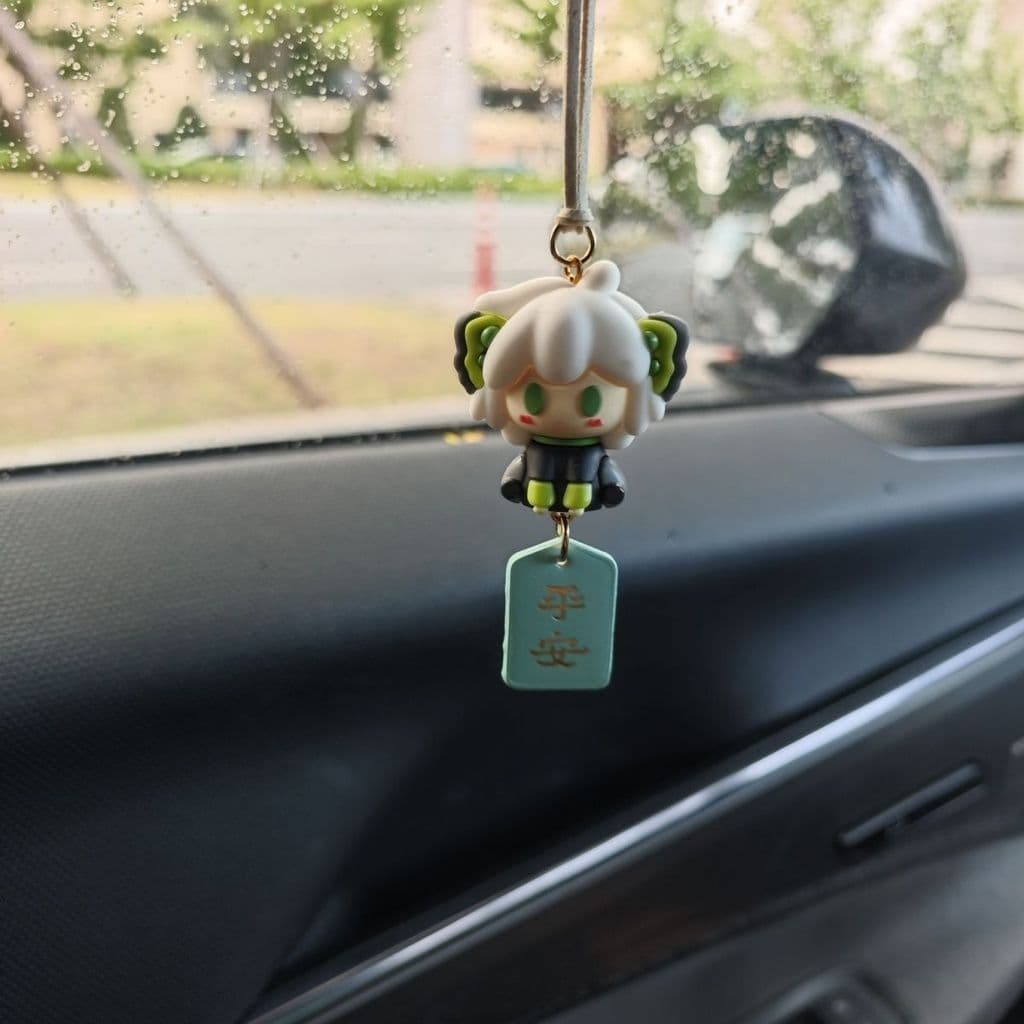 Q versão Luo Xiaohei Wars cabide de carro Anime criativo artesanal pingente de carro presente barato bonito pingente de