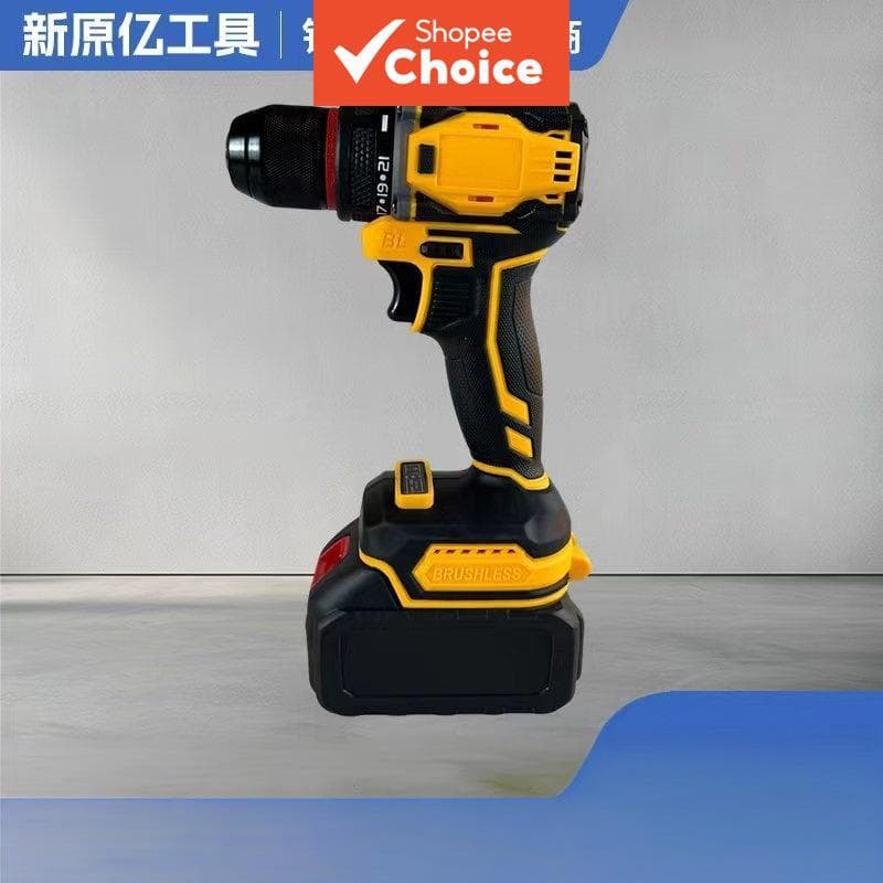 Kit Furadeira de Impacto Sem Fio XinYuanYi 21V, Furadeira Doméstica de Alta Potência e Velocidade Dupla com 2 Baterias +