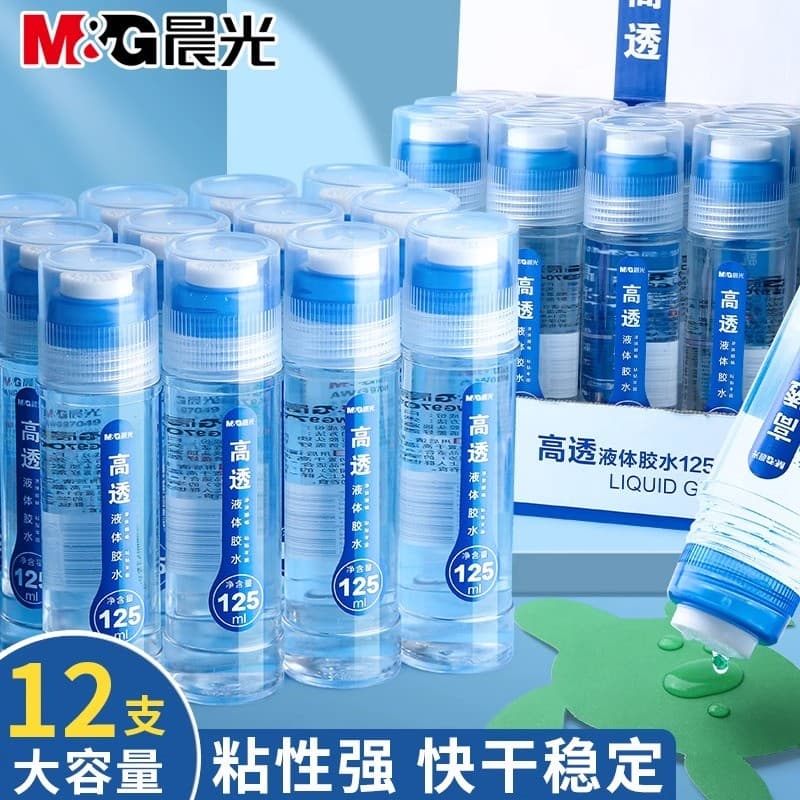 Chenguang 125ml cola transparente líquida de alta permeabilidade estudante fazendo cola artesanal inodora de secagem ráp