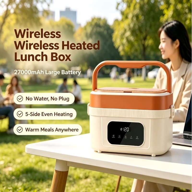 Rádio aquecimento lancheira recarregável aquecimento lancheira 27.000mah grande capacidade acampamento ao ar livre arroz