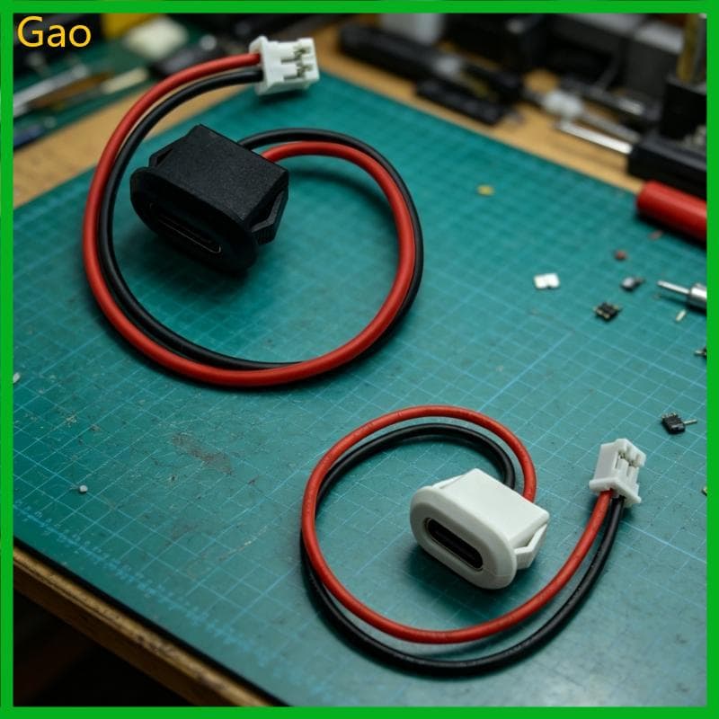 Conjunto De Peças De Serviço De Porta De Carregamento Fêmea Gao Type C De 5 Com Fio Trançado Para Trabalho De Reparo , E