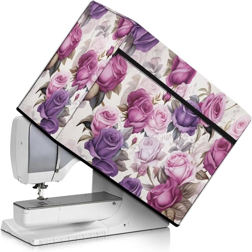 Capa de transporte para máquina de costura, cor rosa, resistente a manchas, leve, capa protetora para máquina de costura