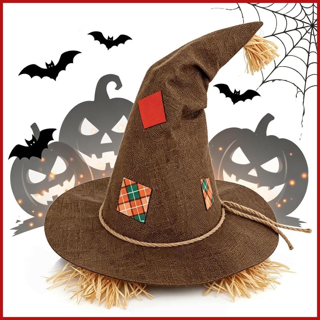 Halloween Bruxa Chapéu Assustador Feriado Cosplay Traje Acessórios Vintage Acento Para Carnaval Masquerade pomermy