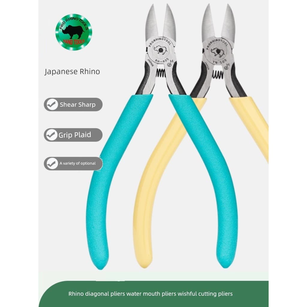 Alicate de bico de marca rinoceronte japonês 17cm alicate diagonal cortadores de fio alicate diagonal 20cm alicate eletr