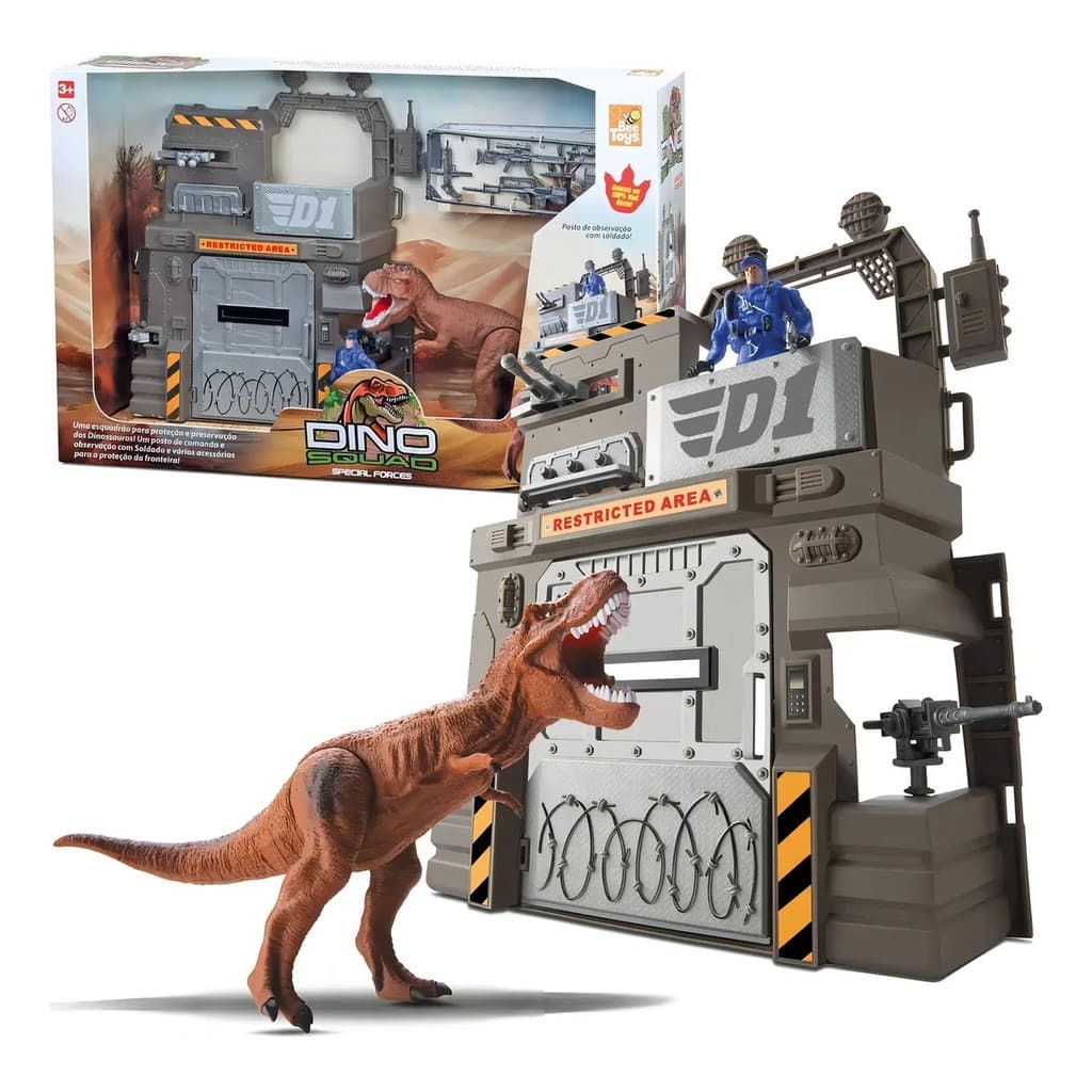Dinossauro Com Soldado Dino Squad Special Forces Bee Toys