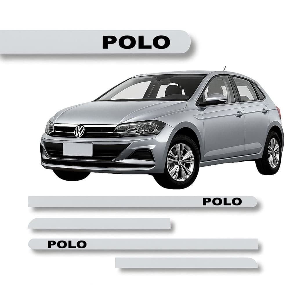Friso Porta Ponta Redonda Vw Polo Prata Sirius 2008 até 2025
