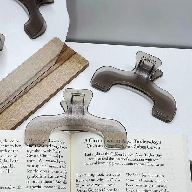 Decorador De Plástico Transparente Grande Clipe De Livro Simples Ajuda De Leitura Fixo Titular Marcadores Design Criativ
