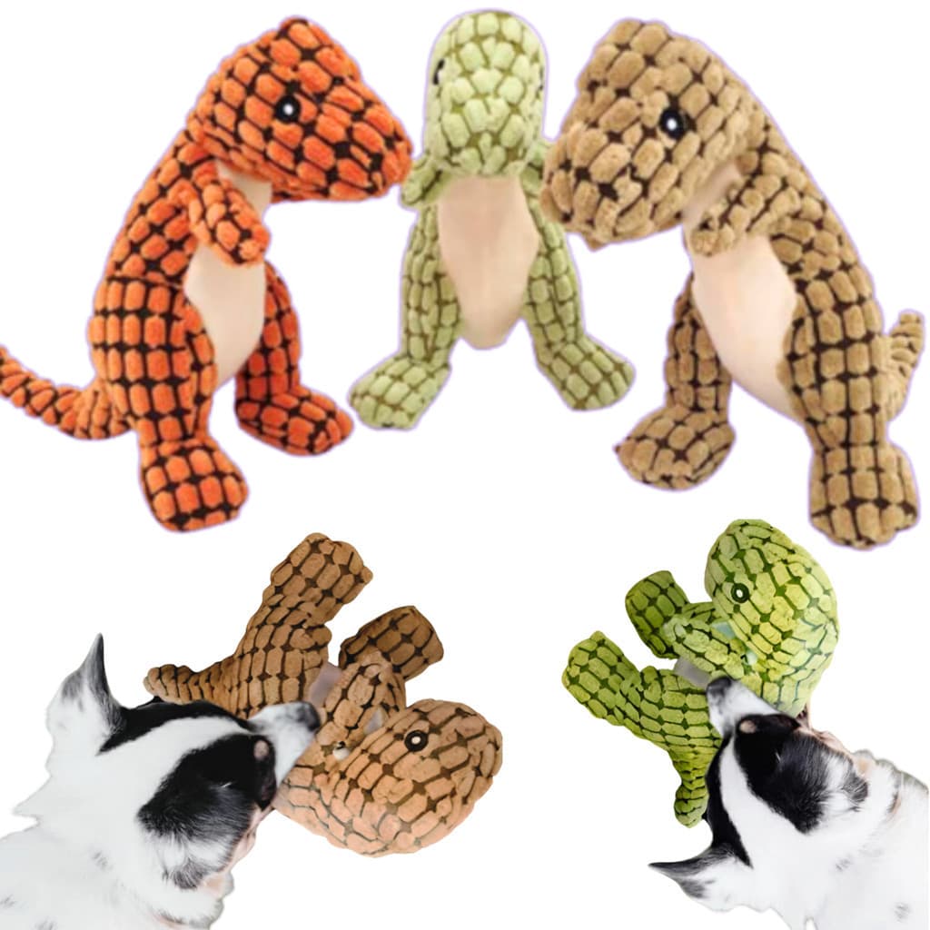 Pelúcia para cachorro Dinossauro Mordedor Companheiro Dino 32CMX14CM