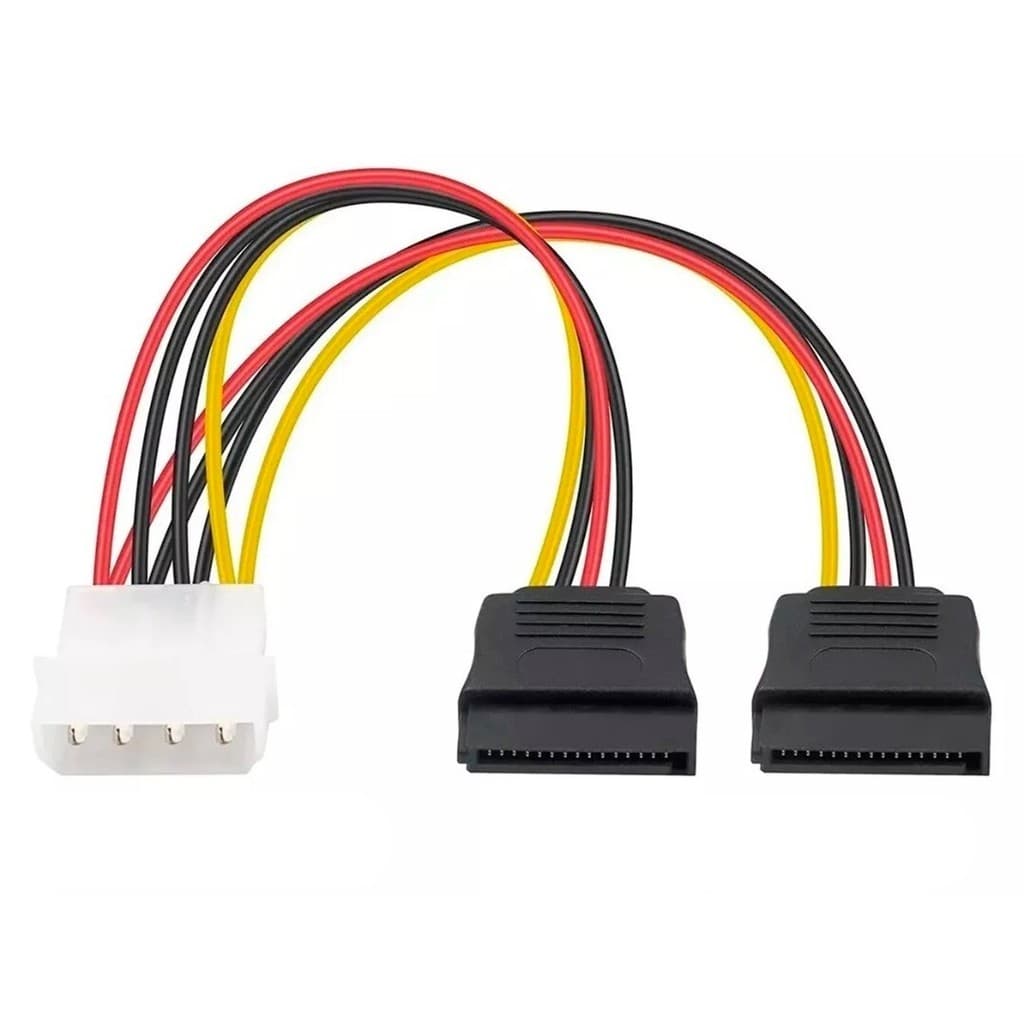 Cabo Adaptador Molex IDE x 2 Sata 15P 20cm GRASEP - D-CIC02