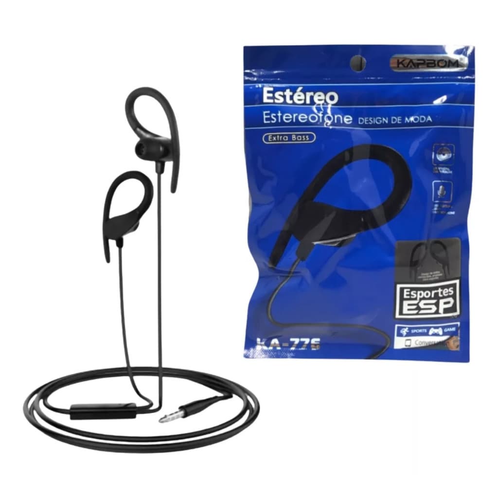 Fone Intrauricular Extra Bass Sports Ka-776