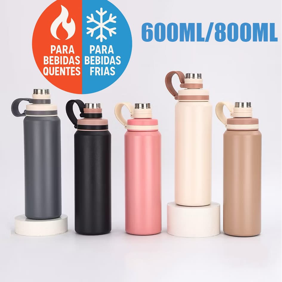 Garrafa Térmica 600ml/800ml garrafa espacial Quente & Frio Com Isolamento Térmico De Grande Capacidade