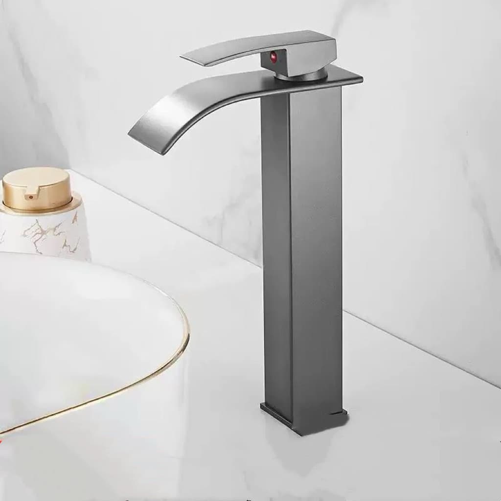 Torneira Para Banheiro Misturador Cascata Monocomando Dourado Alta Aço Inoxidável 304