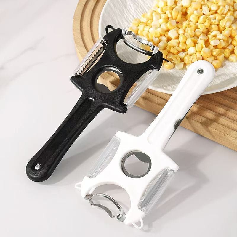 kIT 3 Descascadores de legumes para cozinha, descascadores  - Cortador de milho descascador de aço inoxidável