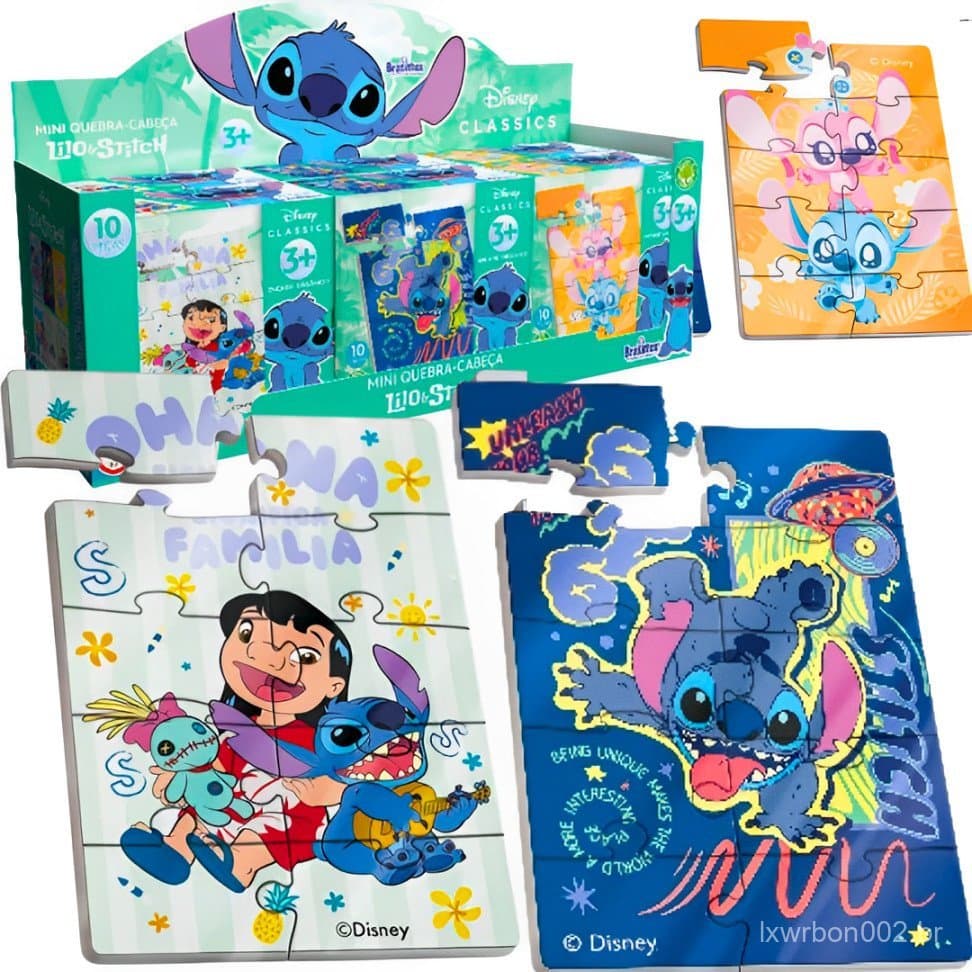 Stitch Quebra Cabeça Do Stitch Em Madeira Infantil Divertido 6/12/24 Unidades