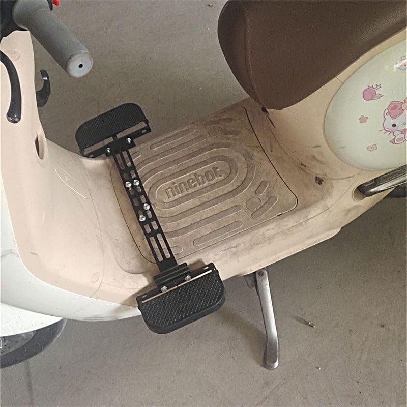 Apoio para os pés de veículo elétrico para bicicletas de entrega, apoio para os pés dobrável montado na frente moto