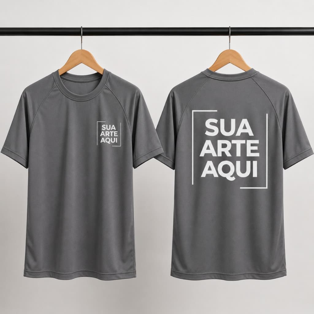 Camiseta Dry Fit Proteção Uv 50+ Malha Poliamida Personalizada Frente e Costas