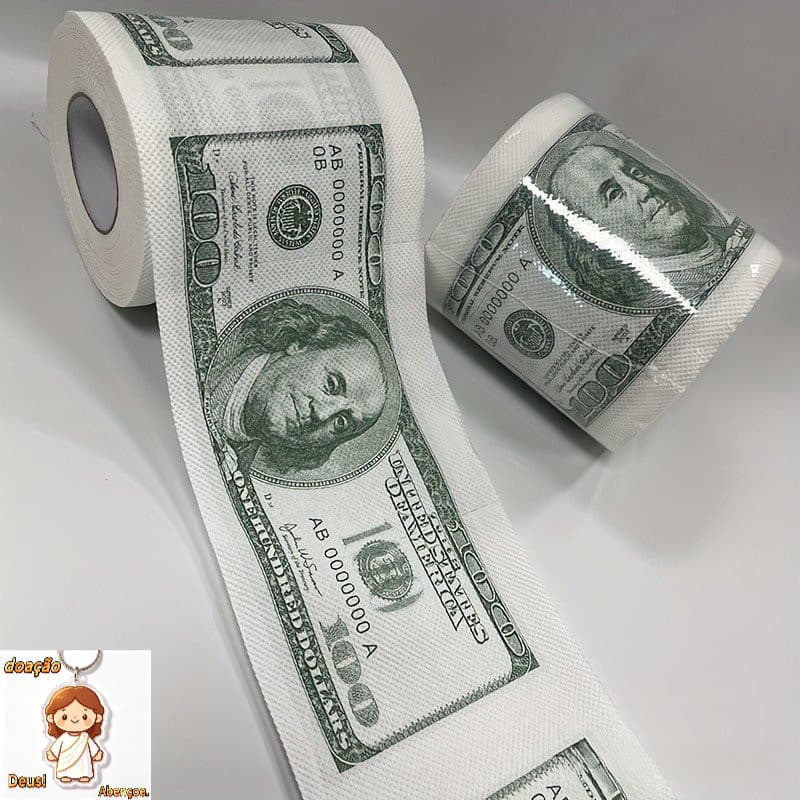 1 Rolo de Papel Higiênico com Notas Divertidas de Cem Yuan, Notas Padrão de 100 Yuan em PKXC