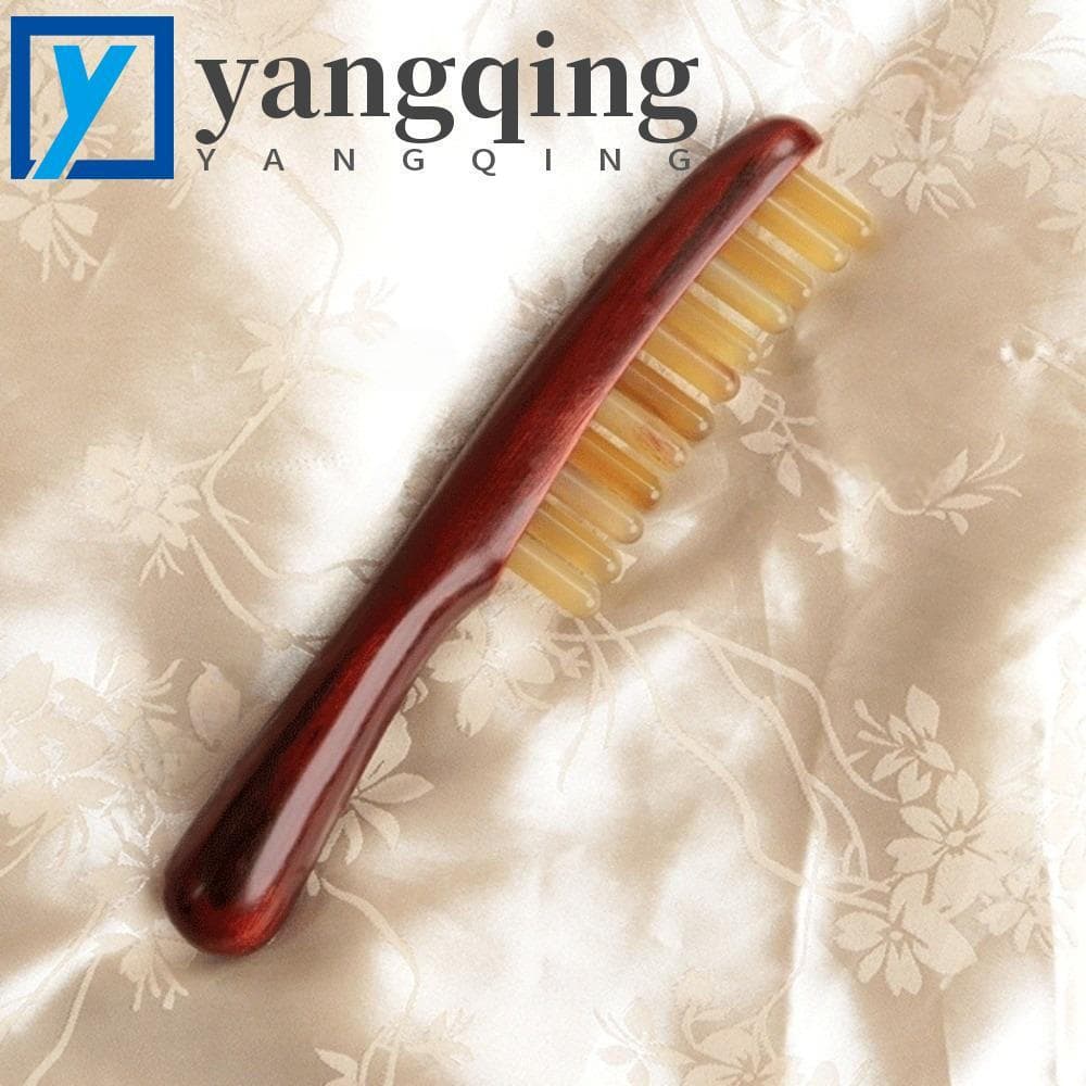 Pente Massageador De Sândalo YANGQING , Meridiano De Cabelo Longo Tradicional , Ferramenta Relaxante Para Couro Cabeludo