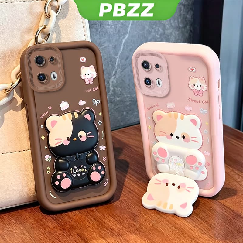 Capa Para VIVO Y31D 4G Y51 PRO 5G IQOO Z11X 2026 capinha normal Suporte de gatinho fofo feminina JTXMMZJ1