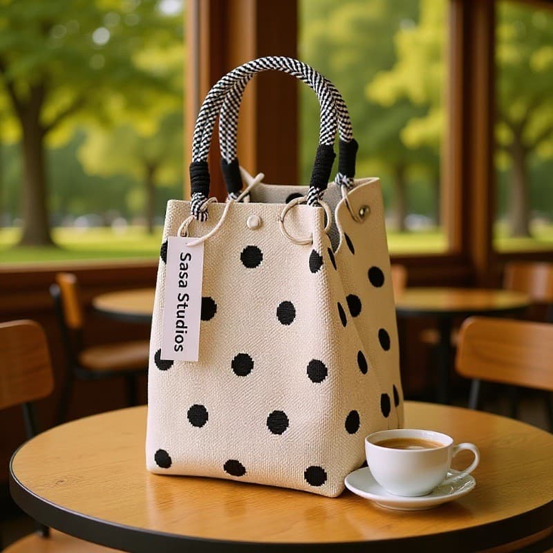 Bolsa de mão em tricô, bolsa tote, portátil para o dia a dia, bolsa simples e moderna para chaves, para celu