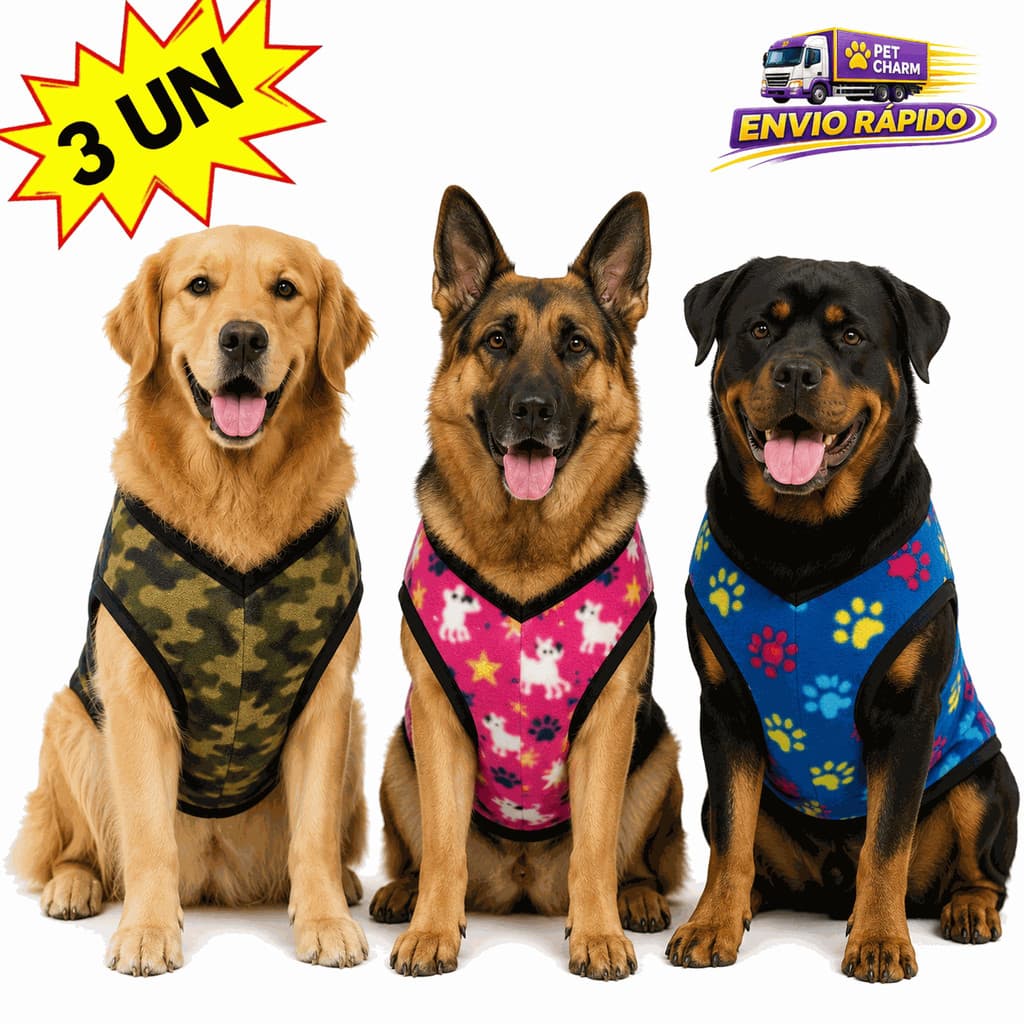Kit 3 Roupinha N11 Para Cachorro Grande Porte Roupa Pet Frio