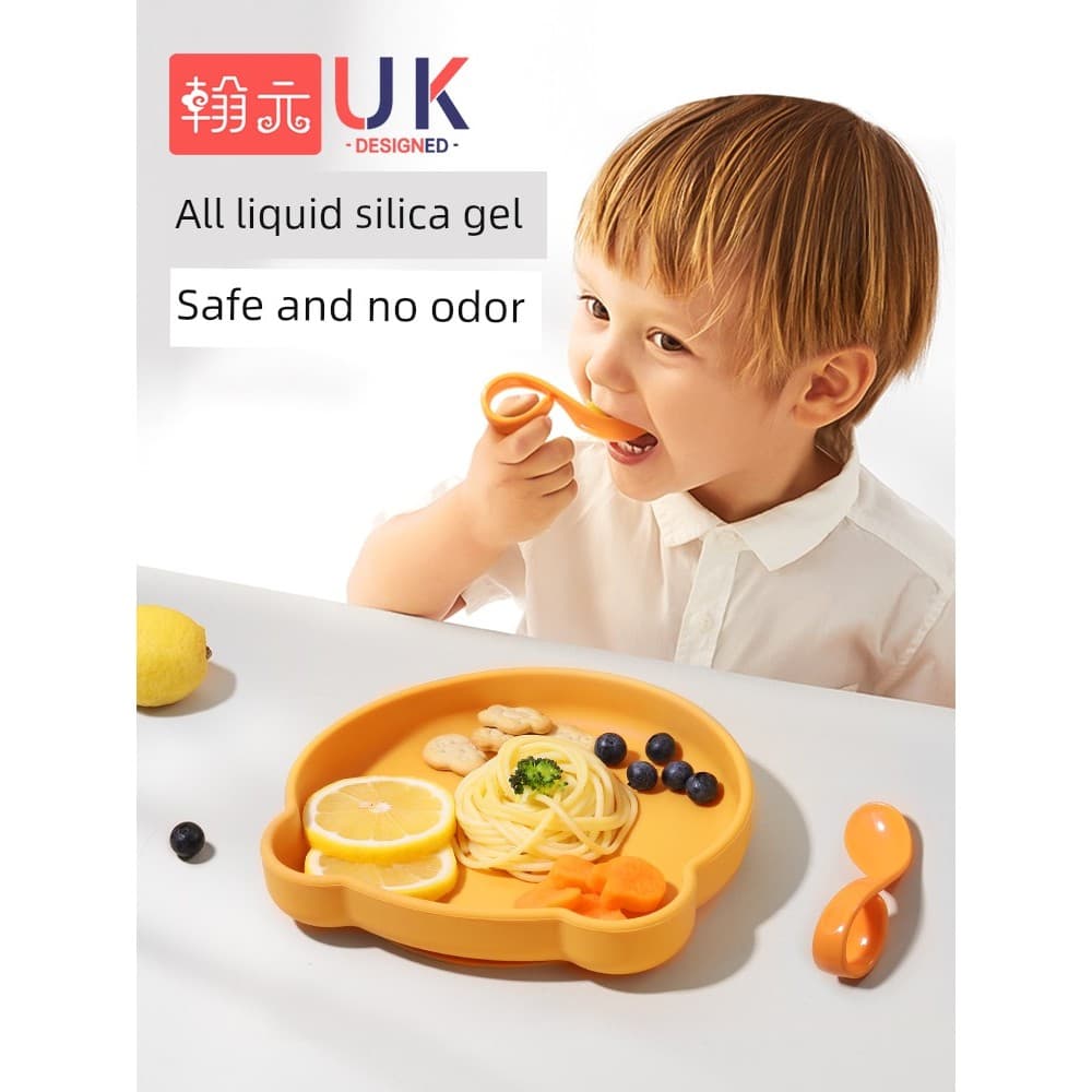 Tigela bebê alimentação complementar Tigela anti derramamento bebê Kit talher silicone bebê Suplemento alimentar para be