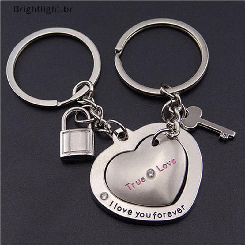 [brightlight.br] 1 Par Incrível Amor Coração Lo Chaveiro Amante Casais Presente [BR]