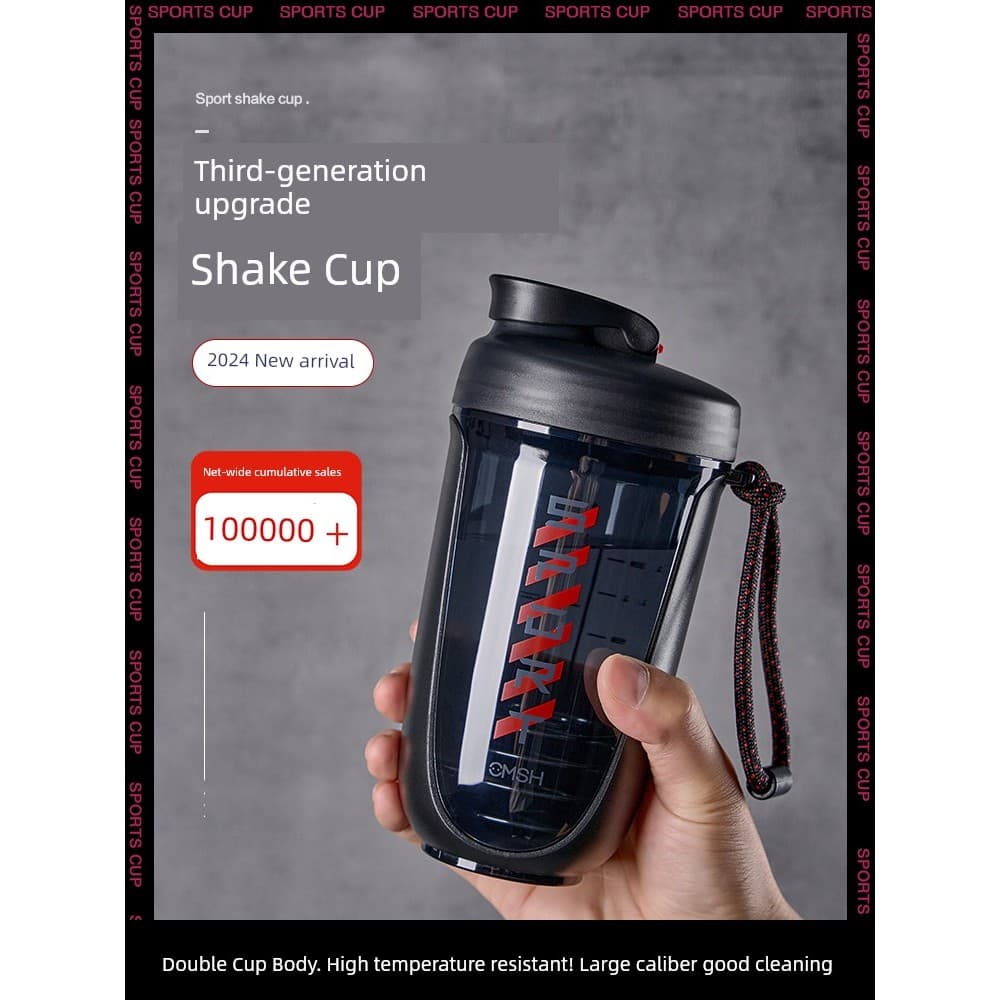 Copo shaker Fitness esportes copo de água menino proteína shaker em pó copo com escala liquidificador copo 2026 novo est