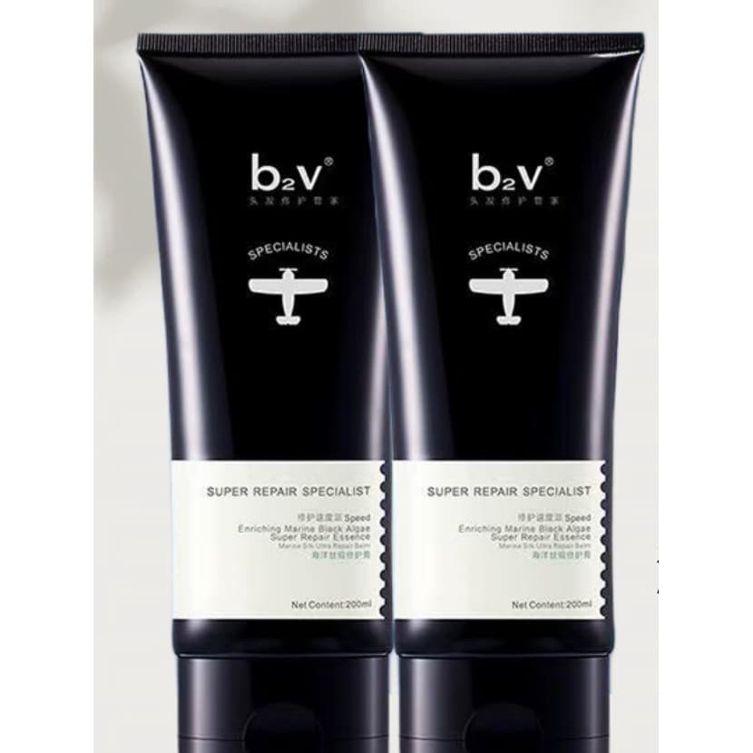 B2v oceano seda cetim reparação creme tingido Perm danificado seco Frizz cuidados nutritivos profundos hidratante condic
